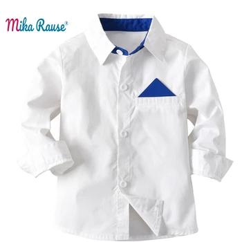 

Fashion white boys shirt oxford girls blouse turn-down collar blouses baby boy shirt toddler clothes boys shirts for children