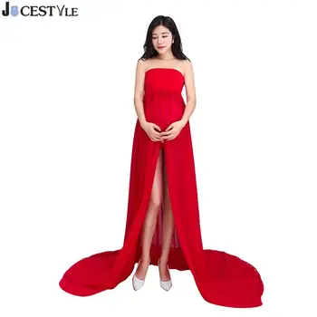 

JOCESTYLE Elegant Maternity Photography Props Sleeveless Chiffon Dress + Briefs Pregnancy Clothes For pregnant Women Photography