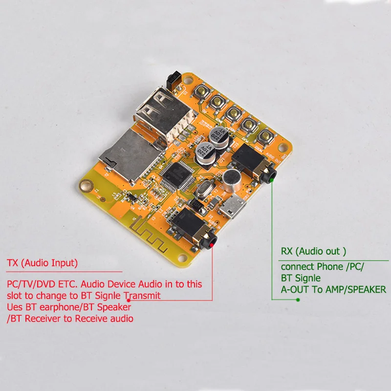 Bluetooth передатчик и приемник 4,2 модуль для ТВ 3,5 мм Джек аудио Беспроводной Bluetooth хэндс-фри автомобиля для наушников/ТВ/PC/MP3 FM