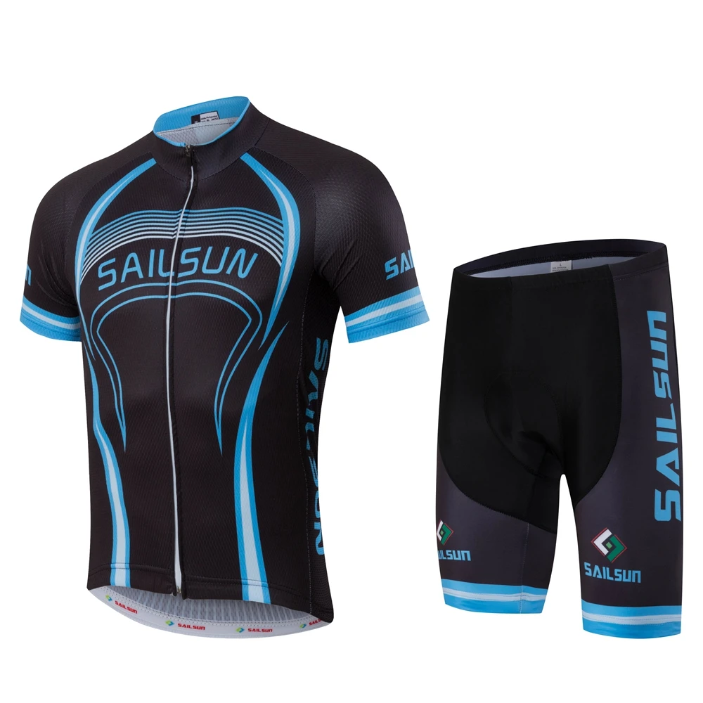 Men's Bike Bicycle Short Sleeves Jersey & Shorts Set Cycling Clothing Sportswear 