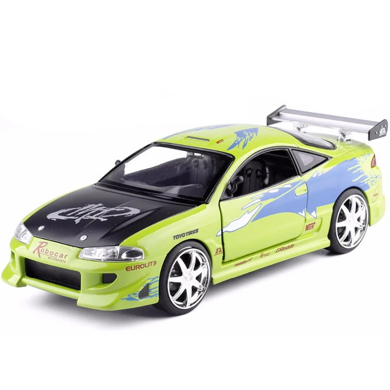 free shipping JADA 1:24 Advanced alloy car model high imitation fast furious Mitsubishi Eclipse Racing toy car model