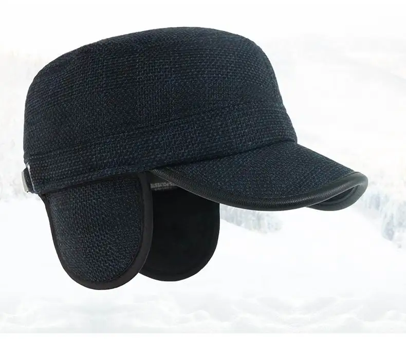 GBCNYIER модная повседневная Уличная теплая шапка мужская зимняя бейсбольная кепка с защитой от ушей Толстая хлопковая ветрозащитная термо-конструкция