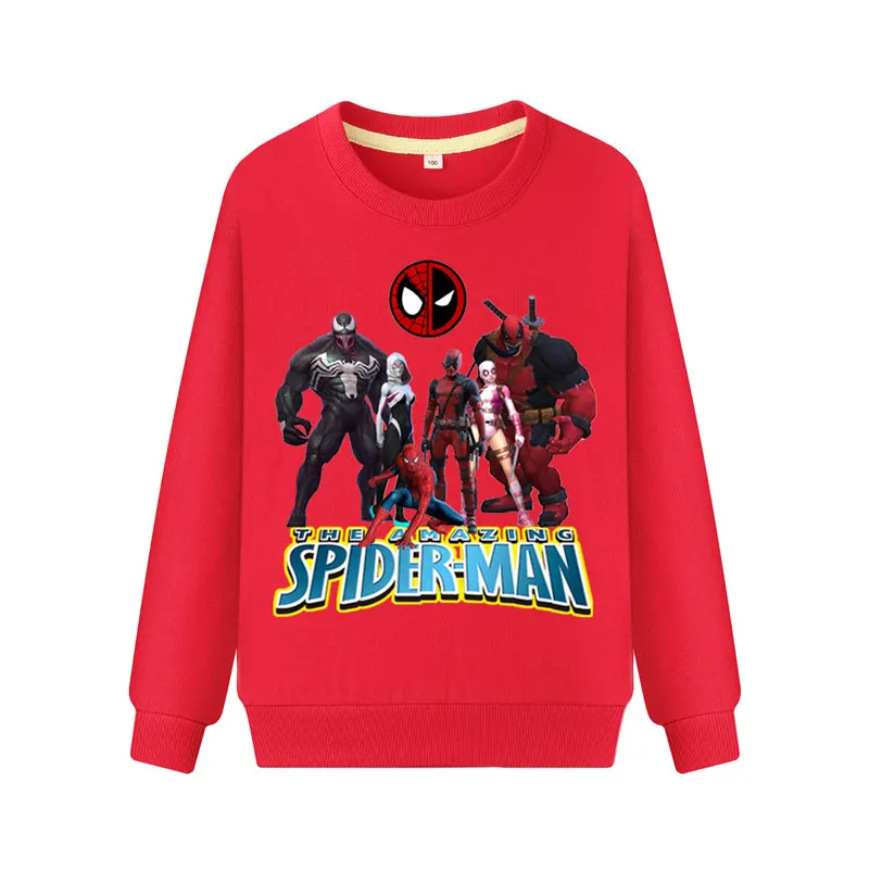 Girl Autumn Spring Cute Pink Hoodies Costume Children Cartoon Spiderman Print Sweatshirts Clothing Kids Boys Casual Hoodie WK130 (2)