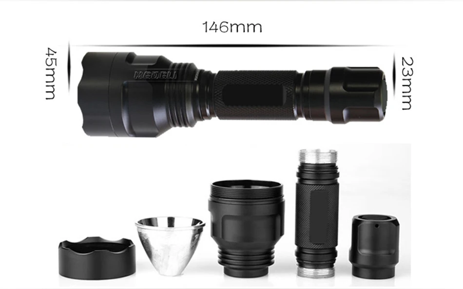 Светодиодный тактический фонарь XM-L2 полицейский фонарь 1*18650 перезаряжаемый водонепроницаемый Мощный lanterna Picatinny/Weaver дистанционный переключатель