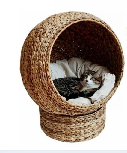 Confortable Naturel Feuille De Bananier Chat Grotte Pet Produit Jouet Pour Chat Arbre A Chat Chat Meubles En Gros Aliexpress
