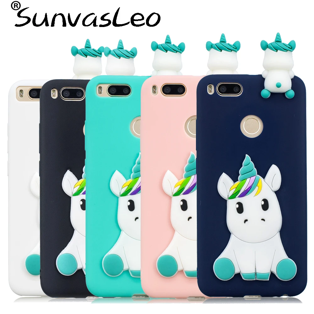 

For Xiaomi Redmi 4X / Redmi 5A / Note 5A / Mi 5X / A1 / Mi 6X / A2 3D Animal Unicorn Case Soft Silicone Cases Phone Cover Shell