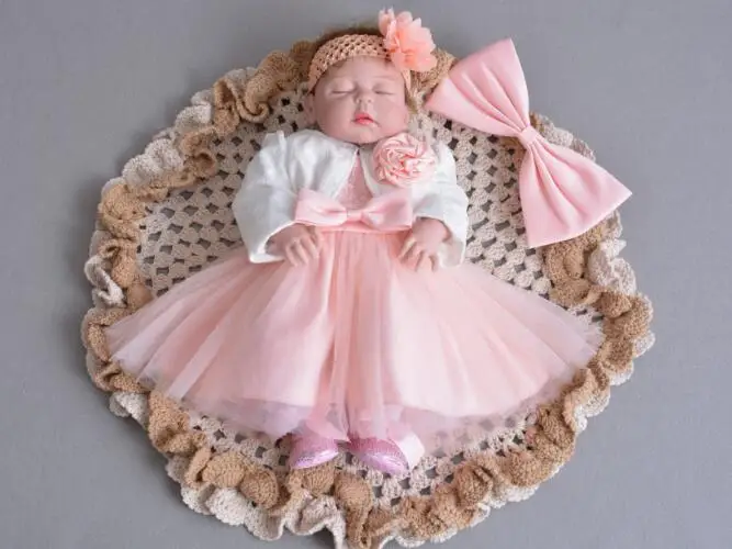 

DOLLMAI 57cm Silicone Vinyl Reborn Baby Doll Toy For Girl Newborn Princess Babies Bebe Alive Bath Accompanying Toy Birthday Gift