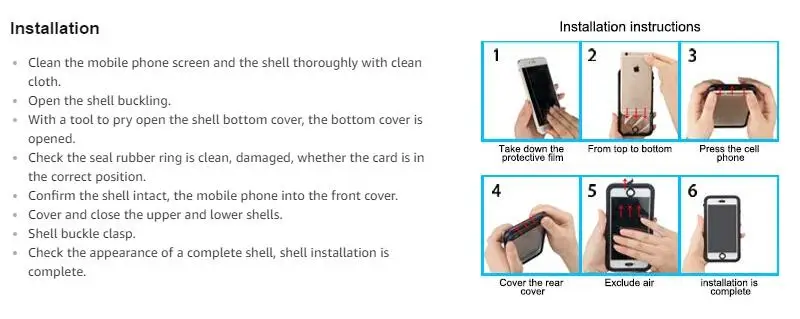 Redpepper original shockproof waterproof cases for iPhone 6 6S Plus cover shell (11)