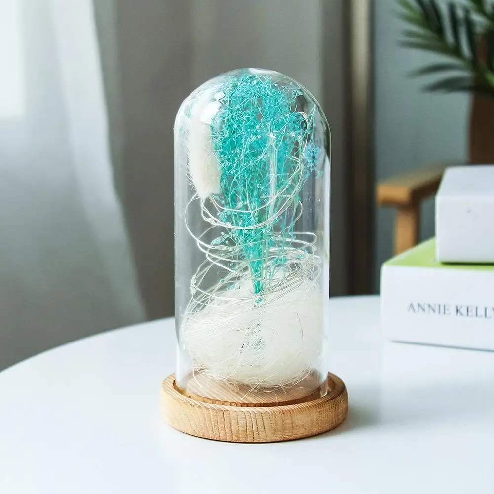 Искусственный светодиодный светильник Babysbreath стеклянная бутылка купол Декор