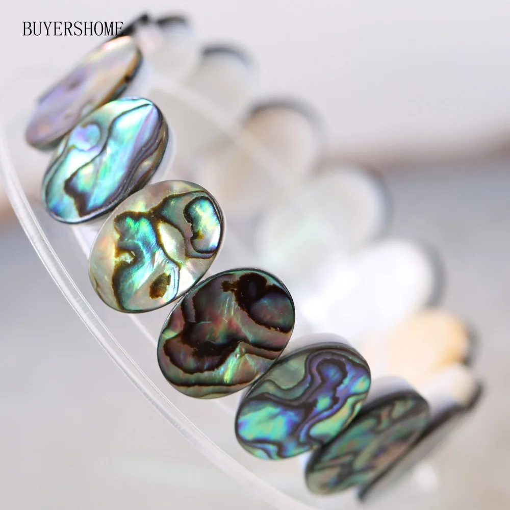 

Free Shipping New without tags Fashion Jewelry Oval Natural Blue New Zealand Abalone Shell Bracelet 7" 1Pcs RH032