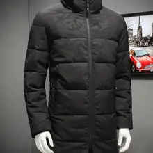 XL-8XL Лидер продаж г. зимние для мужчин новая мода большой размеры Длинные с капюшоном хлопковое пальто