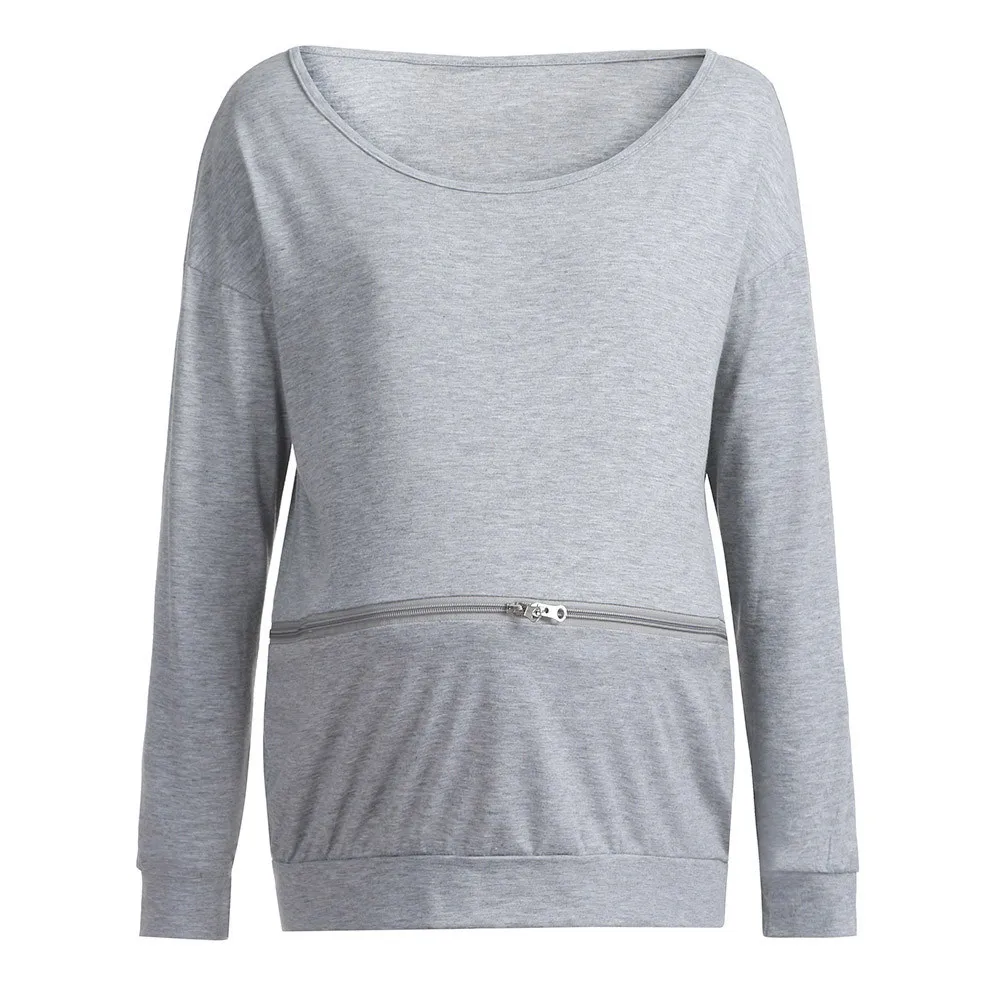 Large size cartoon pregnant women long sleeve loose section 5XL pregnant women shirt casual pocket zipper maternity clothes #YL Large size cartoon pregnant women long sleeve loose section 5XL pregnant women shirt casual pocket zipper maternity clothes #YL