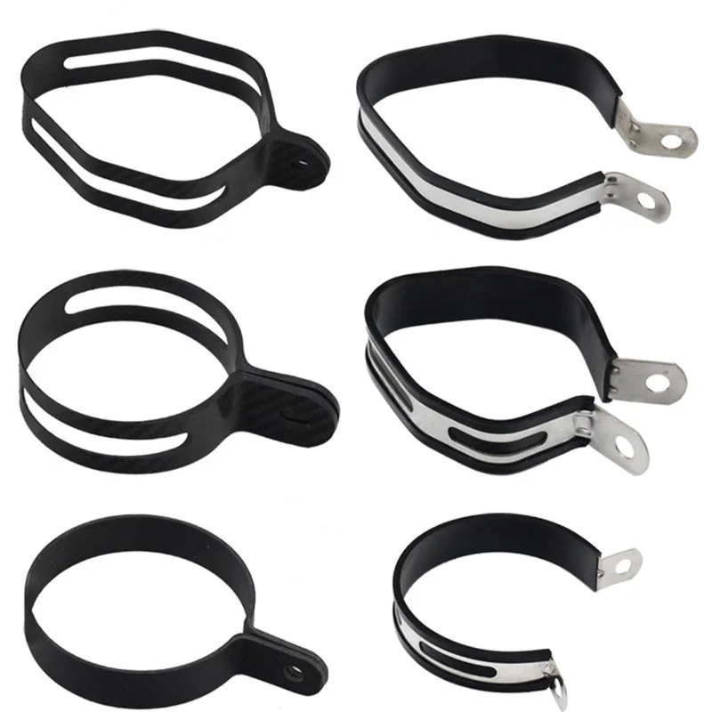 

Universal 89-100mm Round Stainless Steel Hanging Ring Bracket Installed Motorcycle Exhaust Muffler Pipe