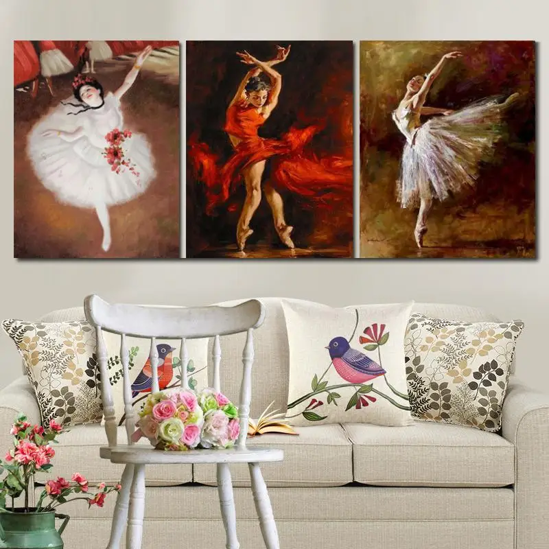 

Handmade Oil Paintings Edgar Degas Ballet Dancer Artwork Portrait Art Woman Impressionist Picture For Wall Decor SETS OF 3 PCS