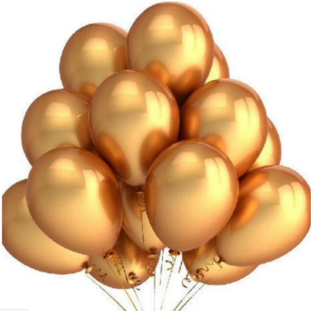 100 шт./компл. латексные золотистые воздушные шары 10 дюймов надувные латексные воздушные шары с гелием Свадьба День рождения воздушные шары украшения