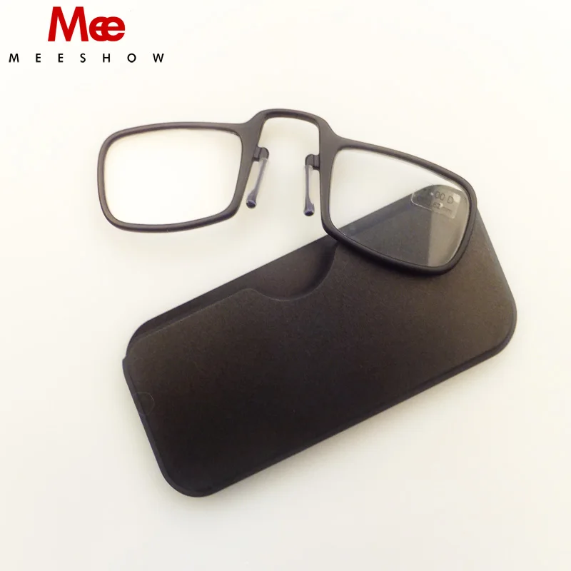 2 шт. Сверхлегкий мини-зажим для носа на очках для чтения adheresive Tr90 Podreader power+ 1,0-+ 3,5 Портативный кошелек ридер с Чехол 1575