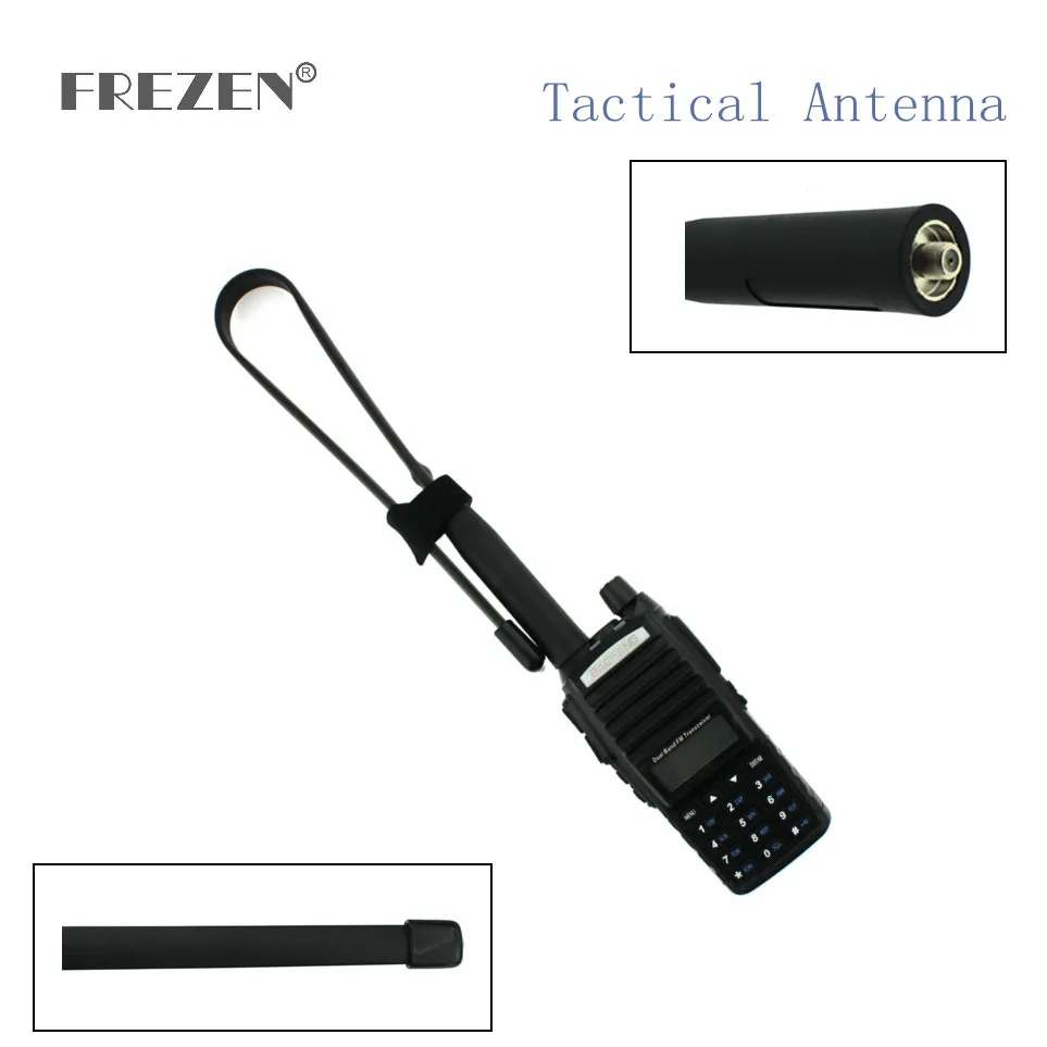 CS тактическая антенна SMA-Female Двухдиапазонная VHF UHF 144/430Mhz Gain складная линейка антенна для рации Baofeng UV-5R UV-82