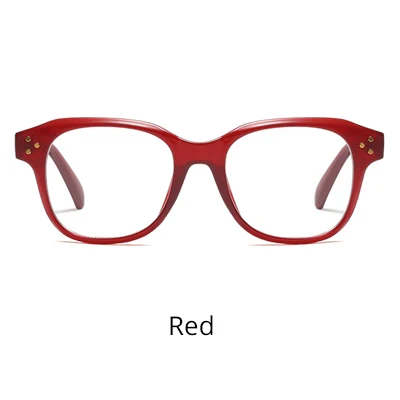 Ralferty качество Рецептурные очки оправа Женские винтажные очки с заклепками оптическая оправа с линзами при миопии красные очки F92156 - Цвет оправы: Red