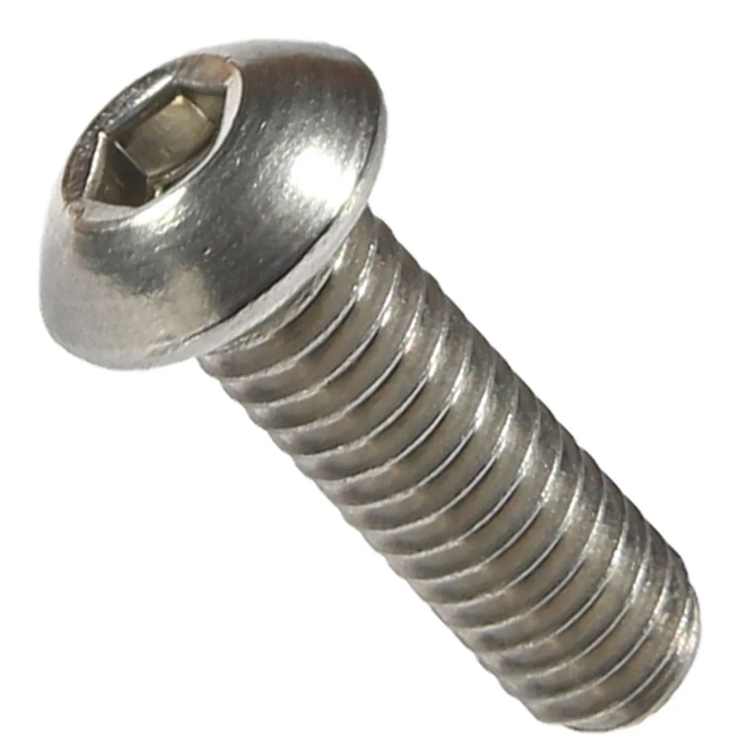 

Quantity 25,1/4-20 x 1-1/2 inch Button Head Socket Cap Screws, Internal Hex Socket Drive, Stainless Steel 304, Full Thread, Br