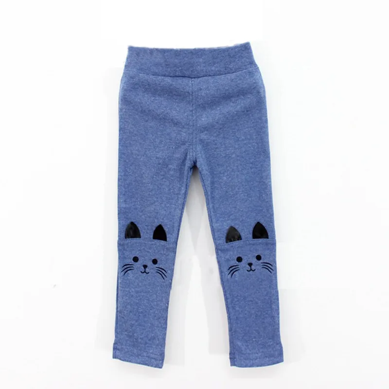 New Toddler Baby Girls Kids Skinny Pants Cute Cat Print Stretchy Warm Leggings