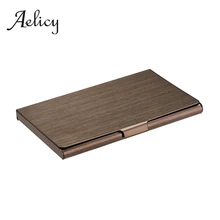 Aelicy, модный дизайн, кардкейс, роскошный, для женщин, мужчин, из нержавеющей стали, металлический чехол, держатель для карт, кошелек, ID, кредитный держатель для карт, коробка