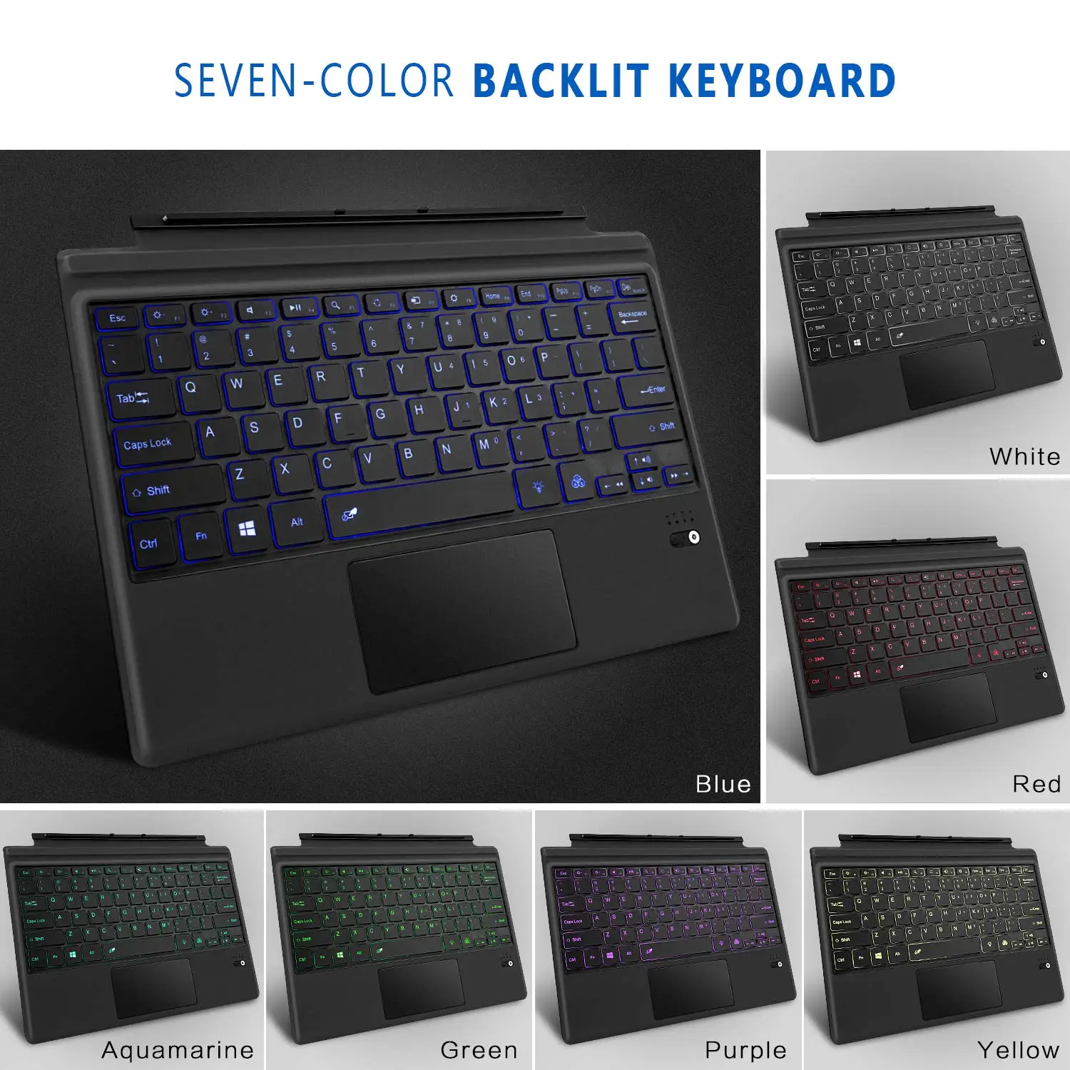 Беспроводная bluetooth-клавиатура с подсветкой для microsoft Surface Pro 6 Pro 5 Pro 4 Pro 3, Bluetooth клавиатура для планшета