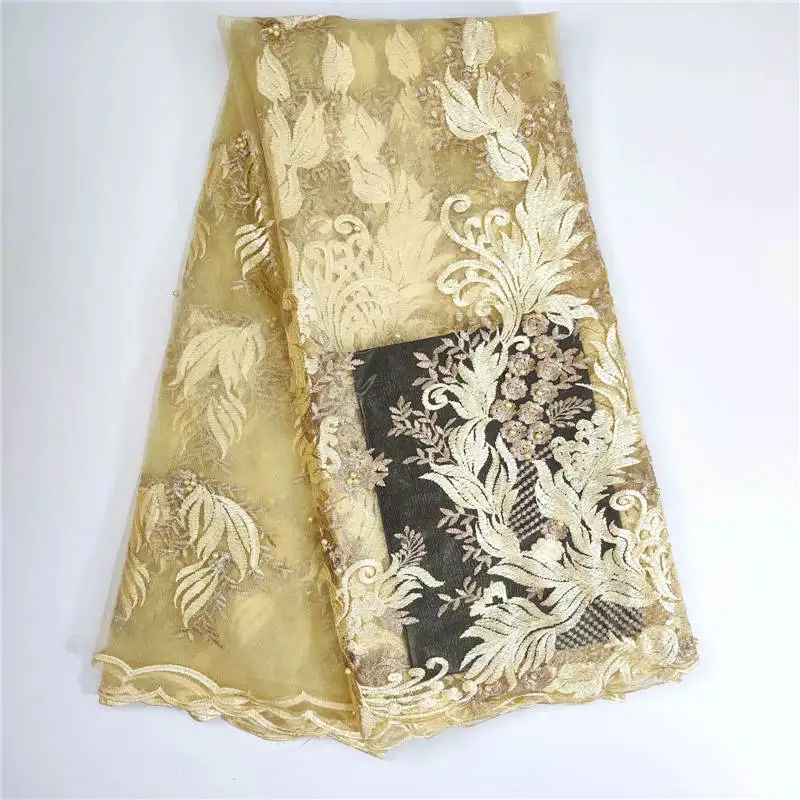 

WH!2019 New style French net lace fabric 3D flower African tulle mesh lace fabric high quality african lace fabric ! P60328