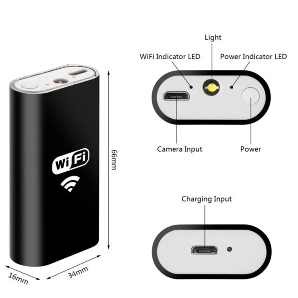 Asometech USB эндоскоп камера HD 1200P IP68 полужесткая трубка эндоскоп беспроводной Wifi бороскоп видео осмотр для Android/iOS