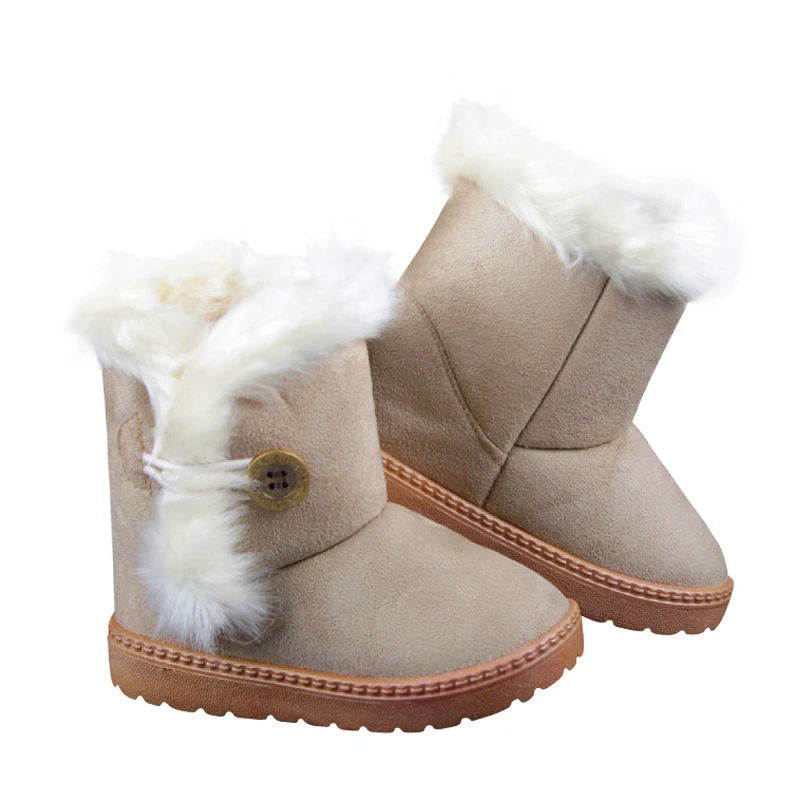 Buy Winter Children Boots Faux Suede Furry Lined Boys