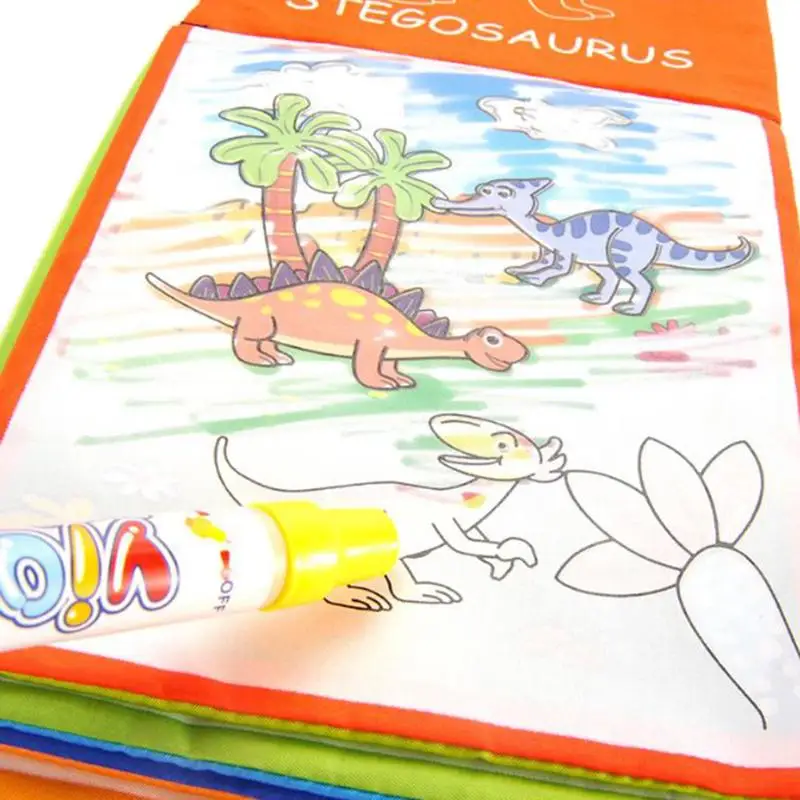 Colorful Drawing Cloth Book with Magic Pen Kids Water Painting Doodle Graffiti Animal Story Book Children Early Educational Toys