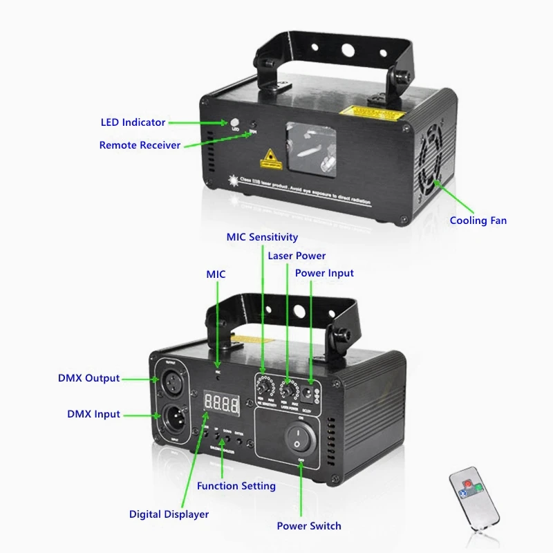 DM-RGY200 Мини ИК пульт дистанционного управления 8 CH DMX512 лазерный сценическое освещение Сканер DJ диско вечерние шоу проектор оборудование lazer освещение