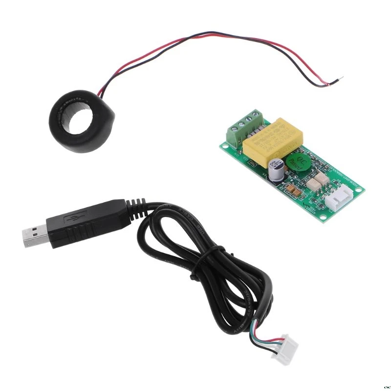 PZEM-004T Current Voltage Power Energy Module AC 80-260V 100A w CT USB Adapter | Инструменты