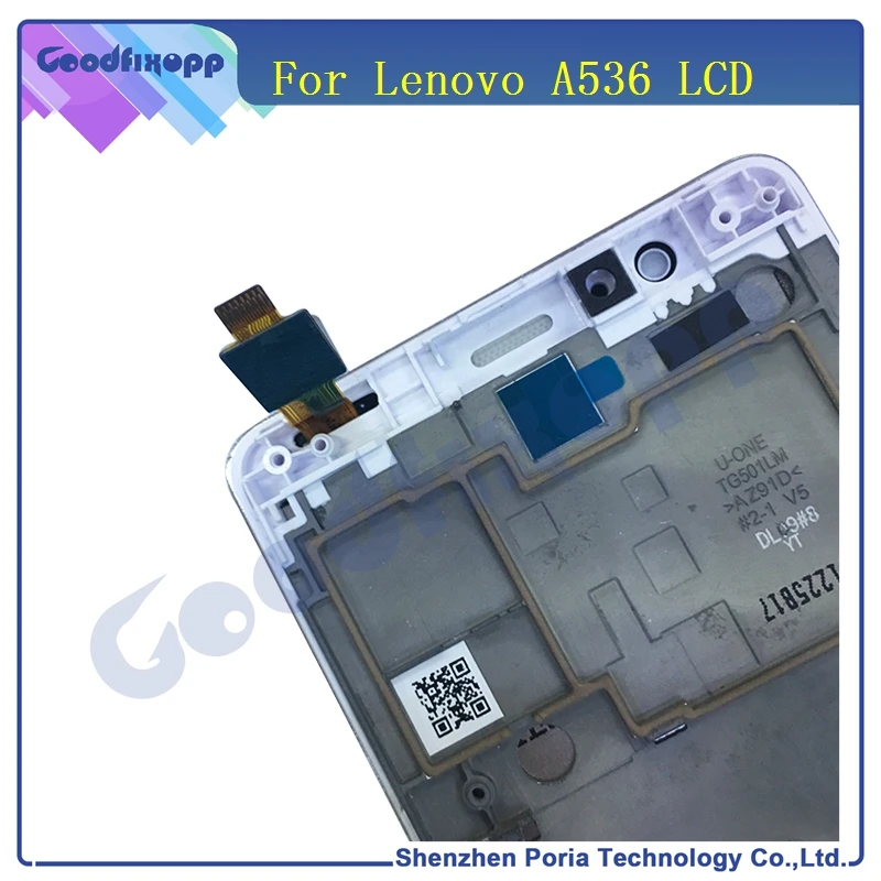 LEN030 For Lenovo A536 LCD Display Touch Digitizer Screen Assembly with frame Complete Free Shipping(3)