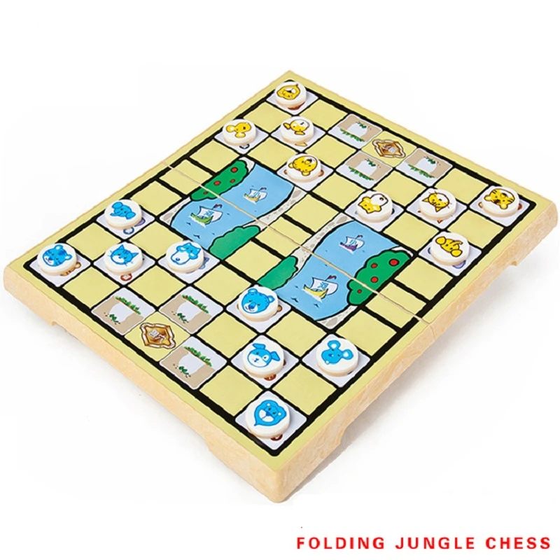 Portable Folding Animal Chess Game /safari Chess/animal Craft/jungle