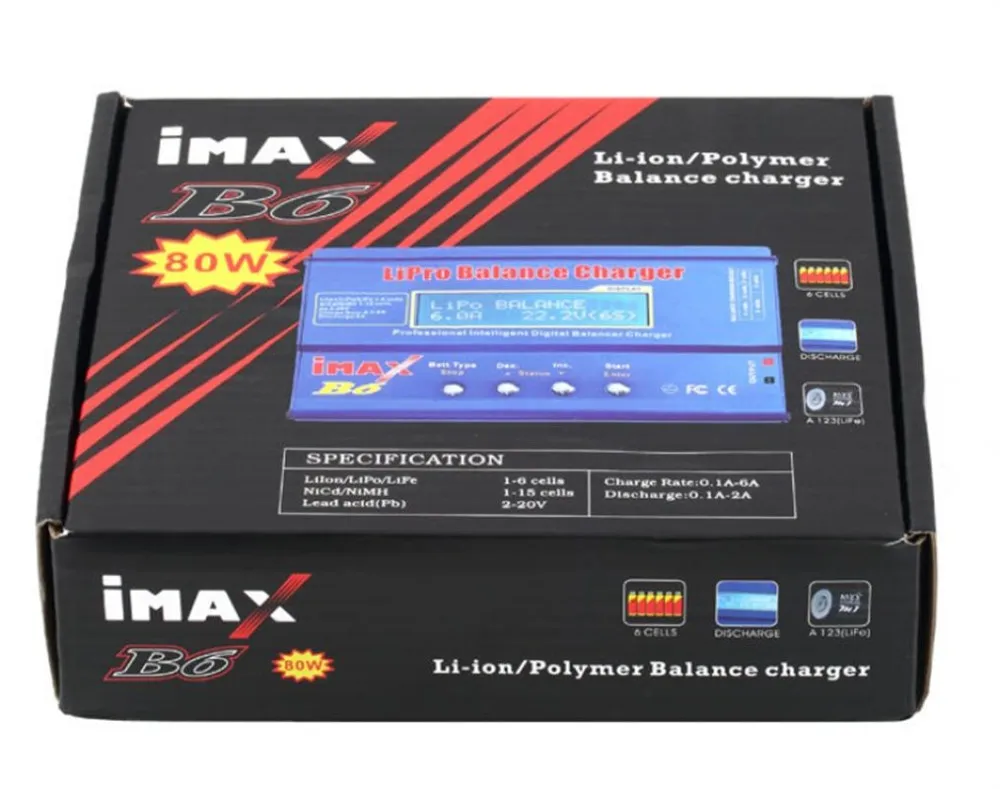 Цифровое Зарядное устройство iMAX B6 Lipro NiMh Li Ion Ni Cd + адаптер переменного тока 12 В 5 А