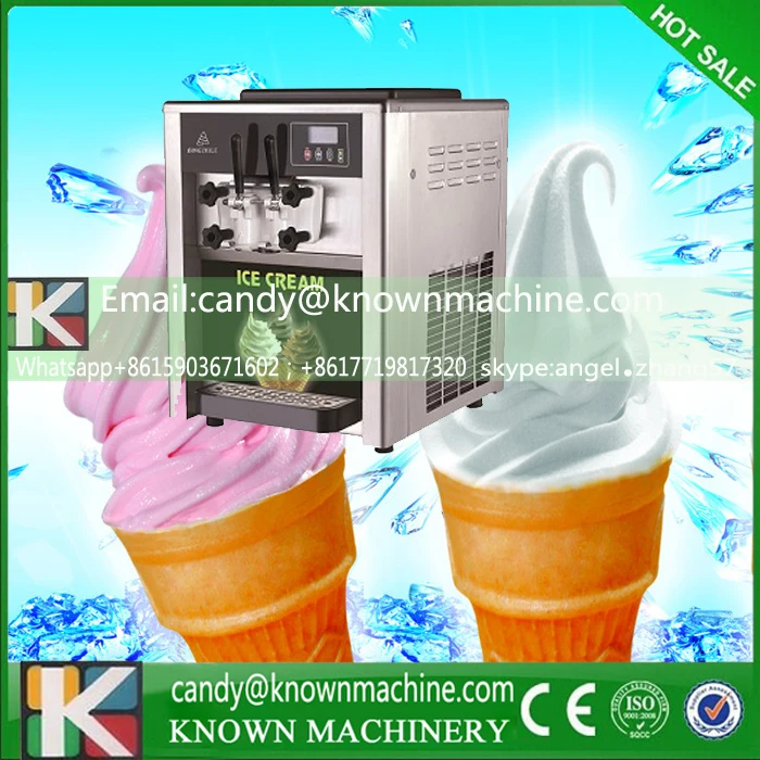 

2 heads soft ice cream machine maker 25L/H commercial use