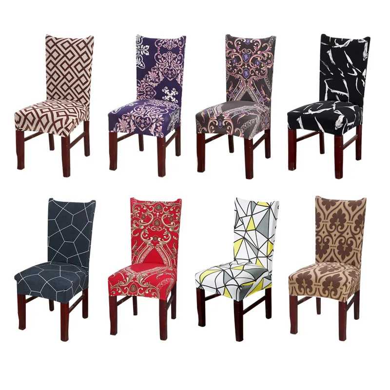 

Kitchen Chair Covers Stretch Seat Cover housse de chaise Gray Slipcover Chair Towel Chair Stool Cover Spandex Chair Cover Dining