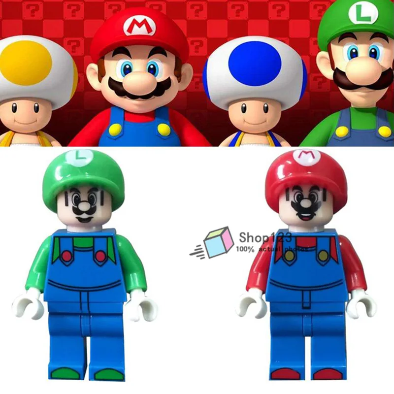 

Super Mario Game Characters Toy Story Buzz Lightyear Cartoon Brick Building Blocks Cartoon Kid Toys for Children