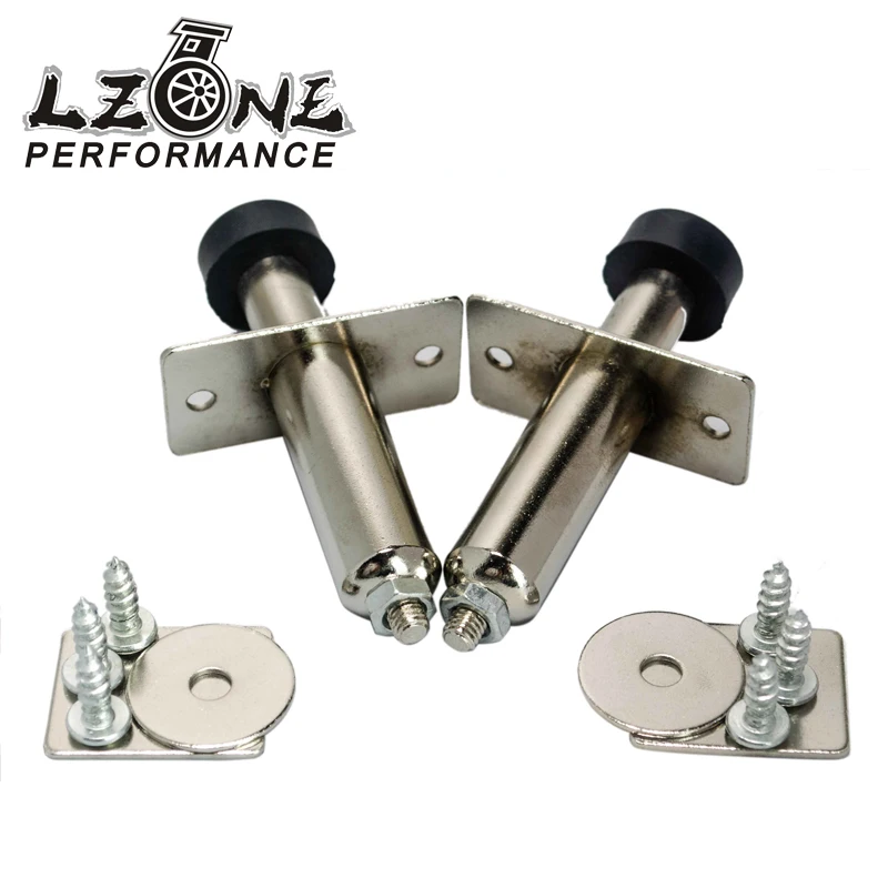 LZONE 2 pcs New Stainless Chrome Door Popper Trunk Poppers Street Rod