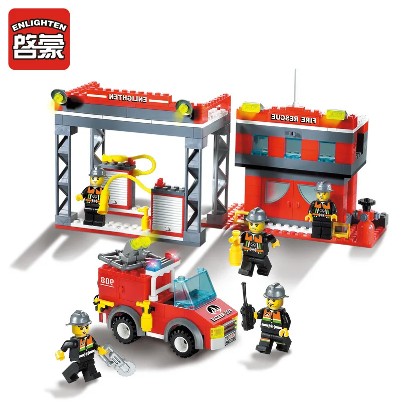 Enlighten Models Building toy Compatible with Lego E908 607pcs Fire Truck Blocks Toys Hobbies For Children Model Building Kits Enlighten Models Building toy Compatible with Lego E908 607pcs Fire Truck Blocks Toys Hobbies For Children Model Building Kits