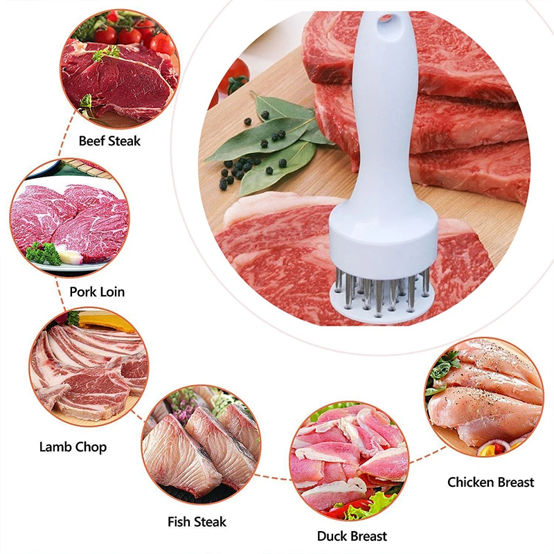 

2PCS Meat Tenderizer with Stainless Steel Needles Minced Meat Tool in Kitchen