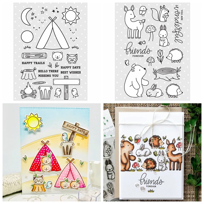 

Suburban Camping Clear Stamp DIY Stencil For Scrapbooking Handcraft Embossing Template Making Paper Cards Crafts 2019 New Seals