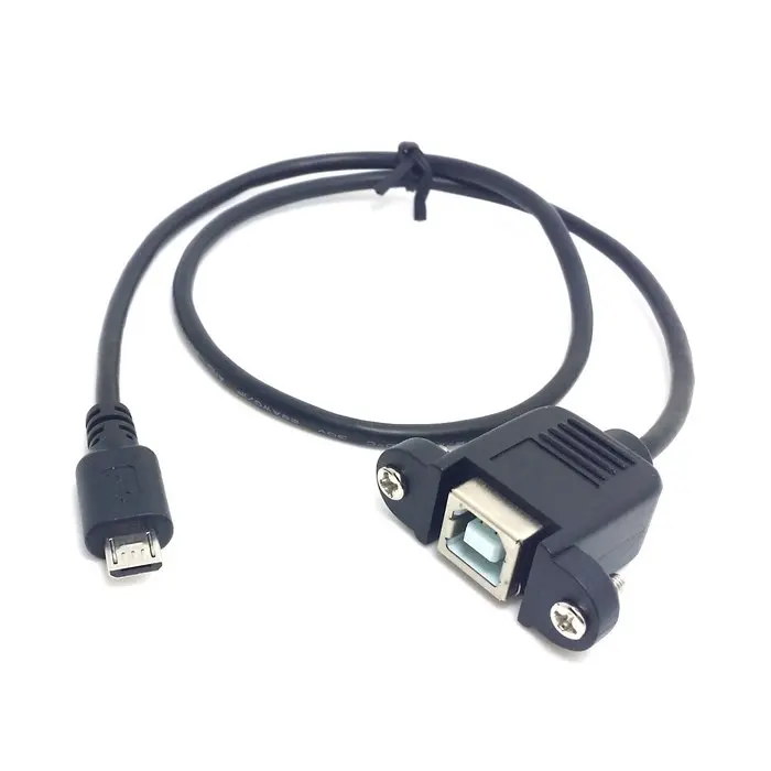 Micro USB 2 0 5pin папа к B Тип гнездовой панельный кабель 50 см с винтами 5 м|cable usb 5m|cable