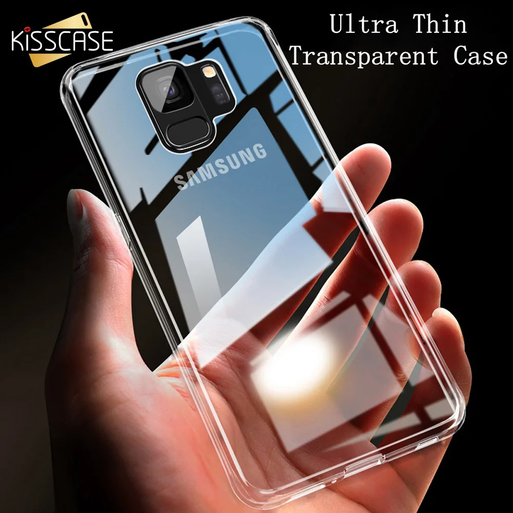 KISSCASE чехол для телефона Samsung Galaxy A3 A5 A7 S6 S7 Edge S8 S9 Plus Note 8 9 прозрачный мягкий