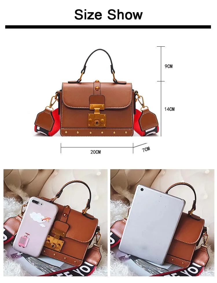 Women Vintage Leather Handbag Small Rivets Flap Shoulder Bag Colorful Wide Strap Crossbody Bag for Girls Green Brown Black Purse  (5)