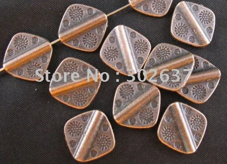 

FREE SHIPPING 180Pcs Antiqued copper ornate square spacers beads 14mm A309C