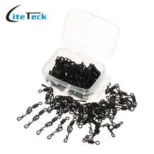 100 шт. вращающееся кольцо для наживки с крючками для ловли карпа, комбинированные Вертлюги для ловли карпа, аксессуары для ловли карпа, комбинированные Вертлюги