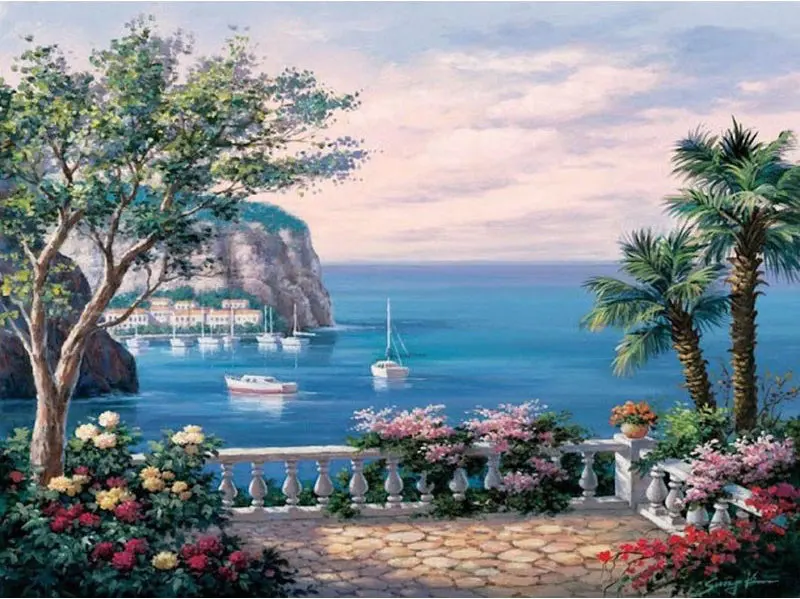 ZOOYA-mar-paisaje-bordado-de-Diamantes-5D-Pintura-diamante-Bricolaje-imaginan-Costura-punto-de-cruz-de