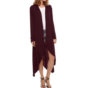 

Gift Eye Catching Vacation Solid Women Cardigan Knitted Dating Irregular Long Sleeve Autumn Casual Fashion Open Front Splice