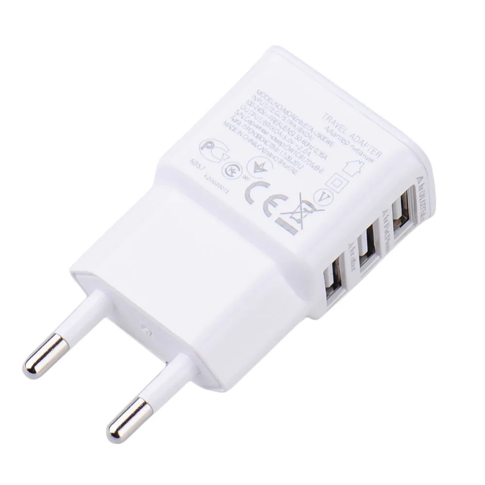 Charger for Phone Charger5V 2A EU 3 USB Charger Plug USB Power Adapter Wall Charger For iPhone 6/5S/5/4S Samsung Galaxy CH131 Charger for Phone Charger5V 2A EU 3 USB Charger Plug USB Power Adapter Wall Charger For iPhone 6/5S/5/4S Samsung Galaxy CH131